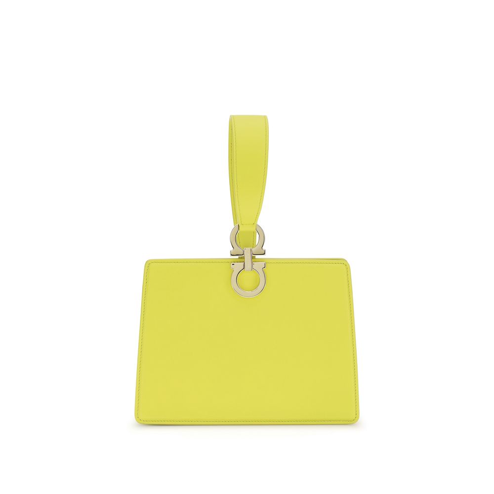 Ferragamo Bicolor Calf Leather Clutch Bag
