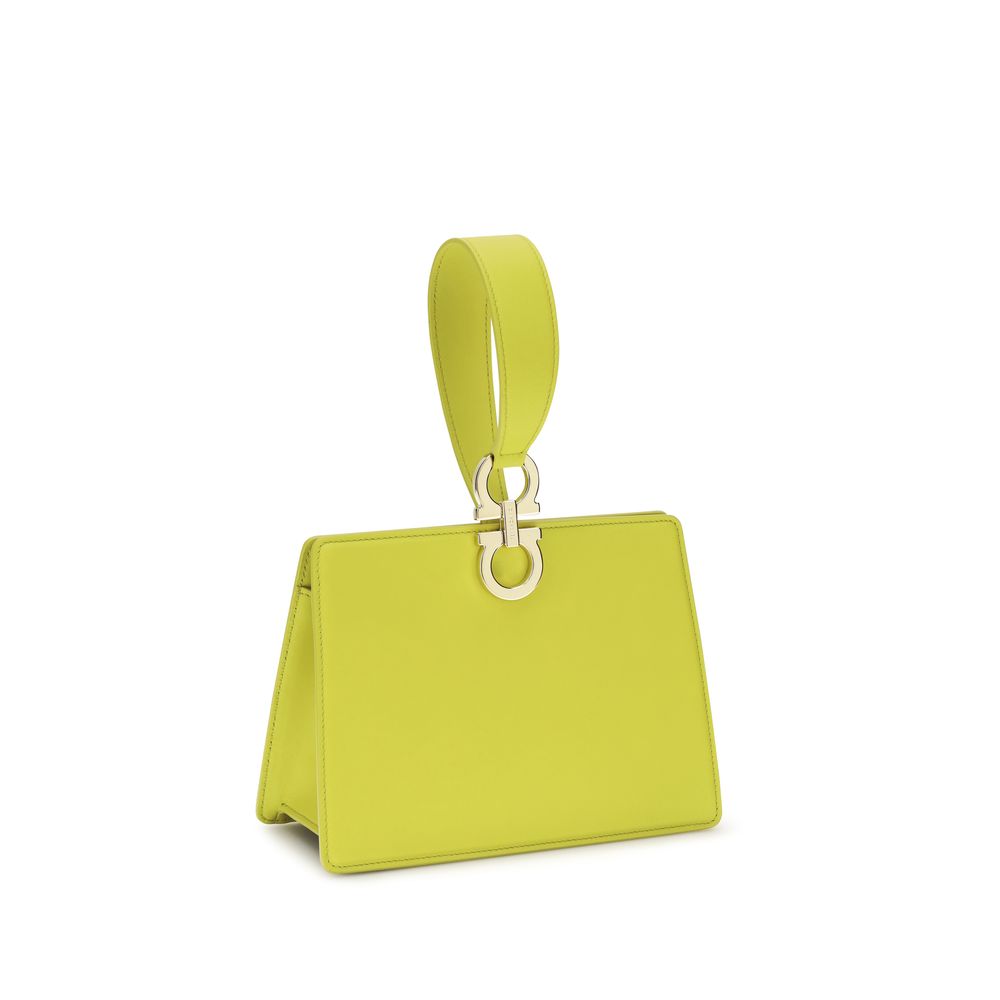 Ferragamo Bicolor Calf Leather Clutch Bag