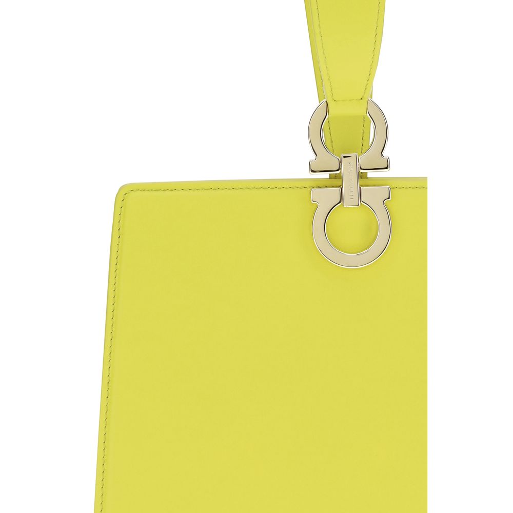 Ferragamo Bicolor Calf Leather Clutch Bag