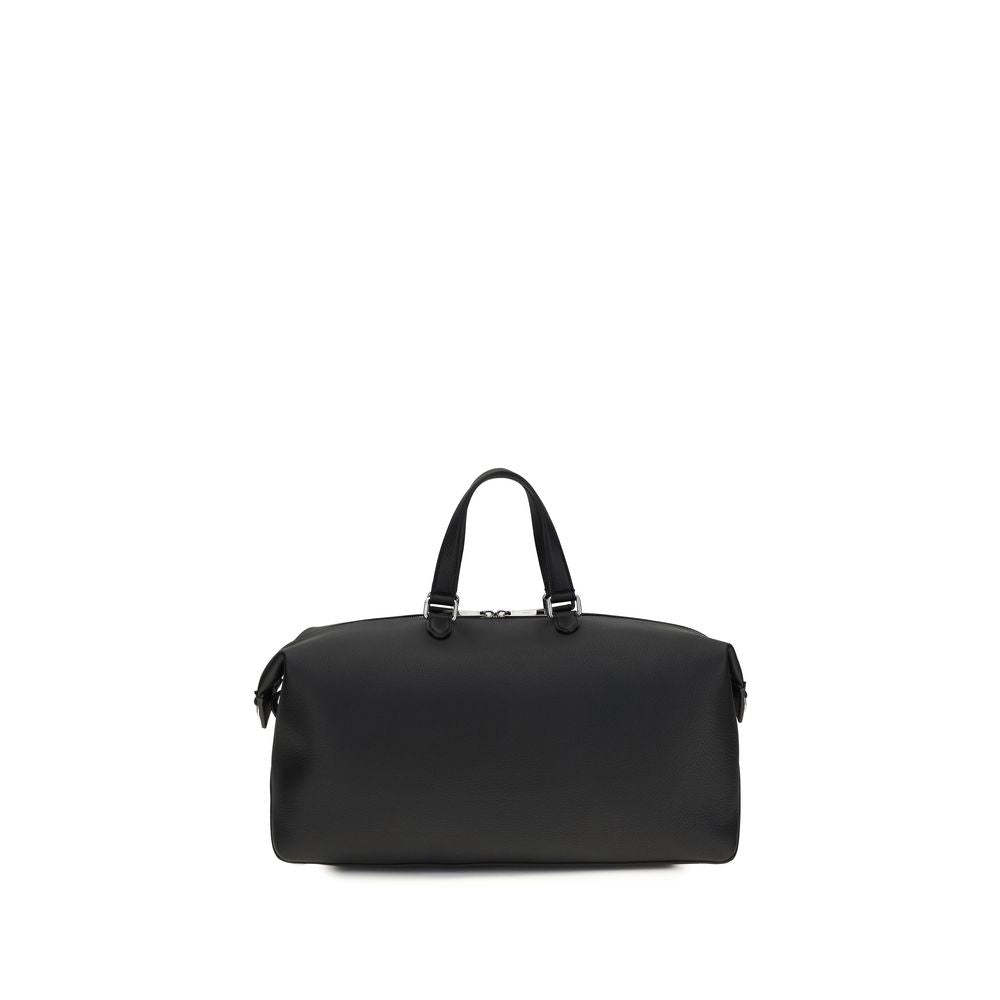 Fendi Garnet Calf Leather Travel Duffle Bag