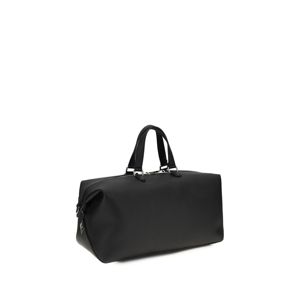 Fendi Garnet Calf Leather Travel Duffle Bag