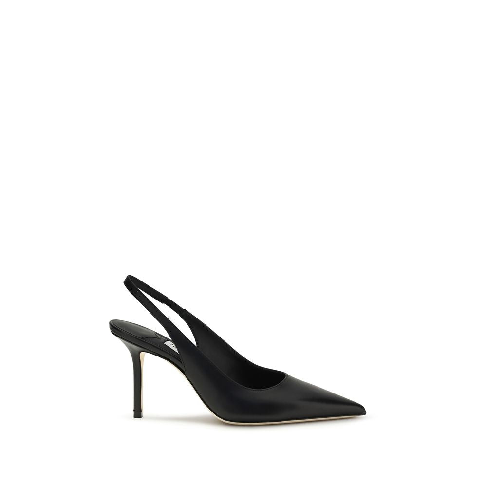Jimmy Choo Black Calf Leather Platform Pumps