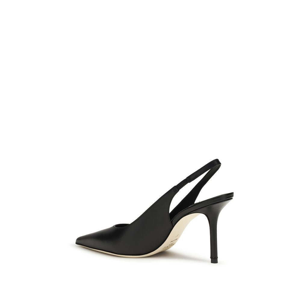 Jimmy Choo Black Calf Leather Platform Pumps
