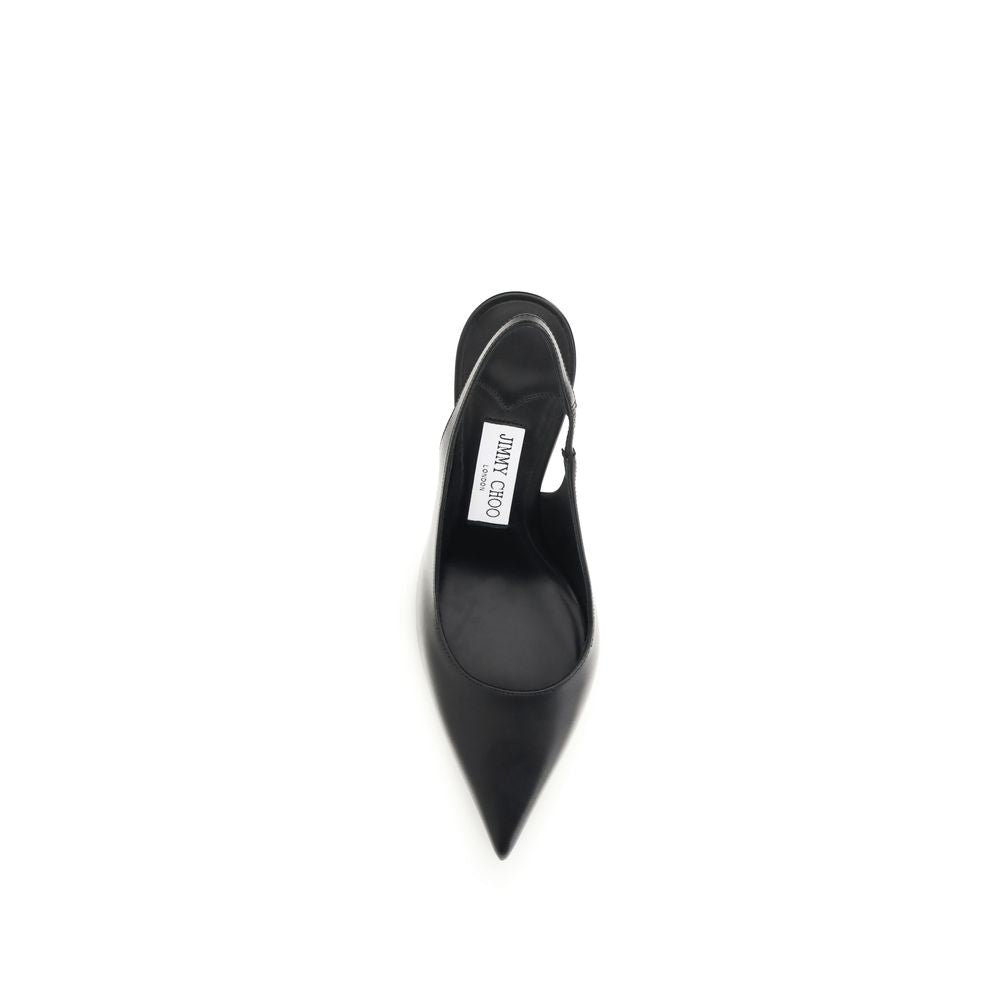 Jimmy Choo Black Calf Leather Platform Pumps