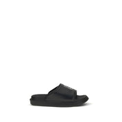 Y-3 Black Calf Leather Slide Sandals