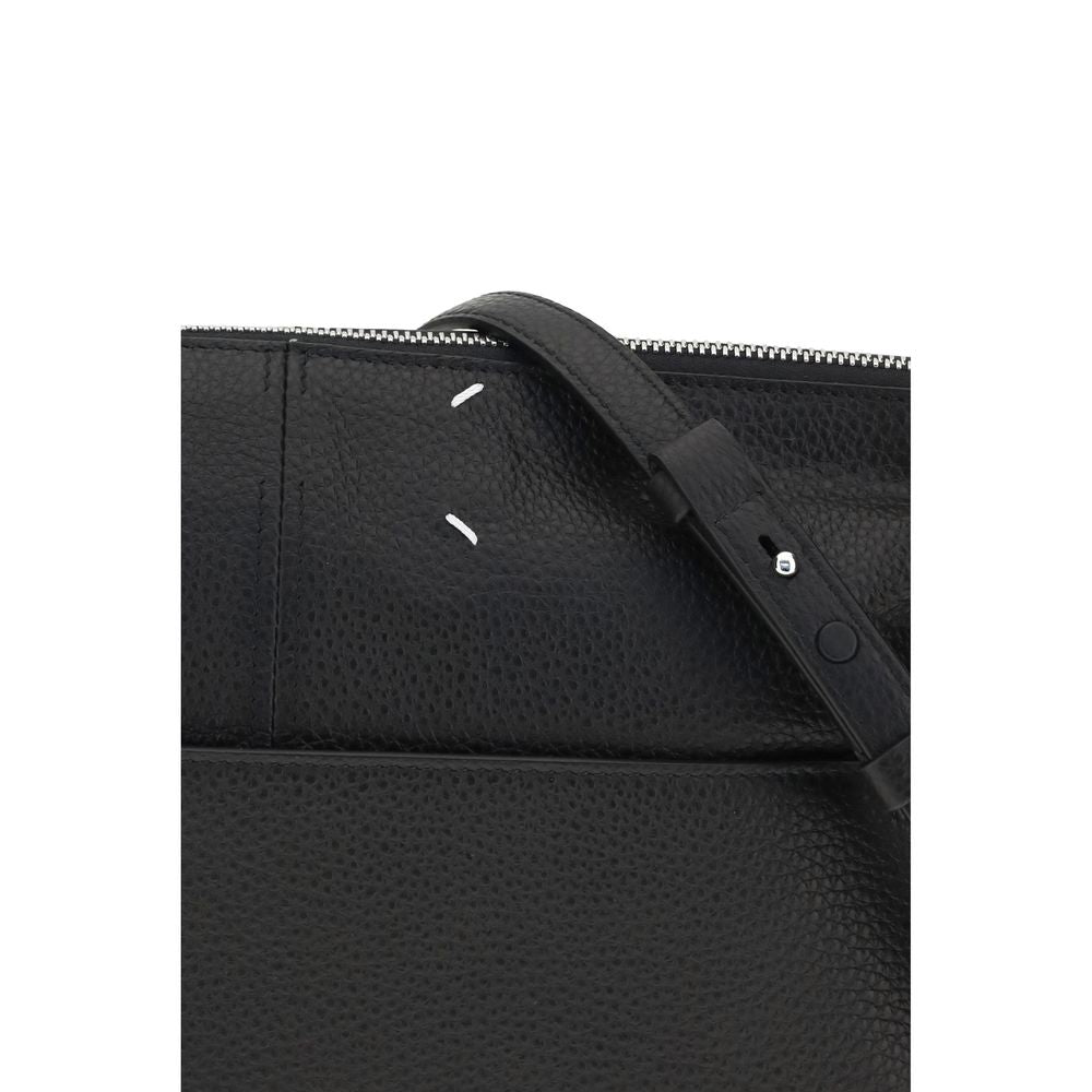 Maison Margiela Black Calf Leather 5AC Shoulder Bag