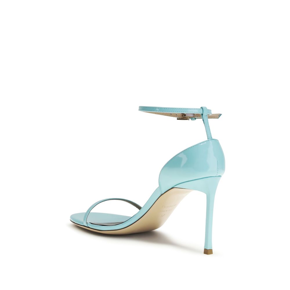 Tom Ford Blue Calf Leather Stiletto Heel Sandals