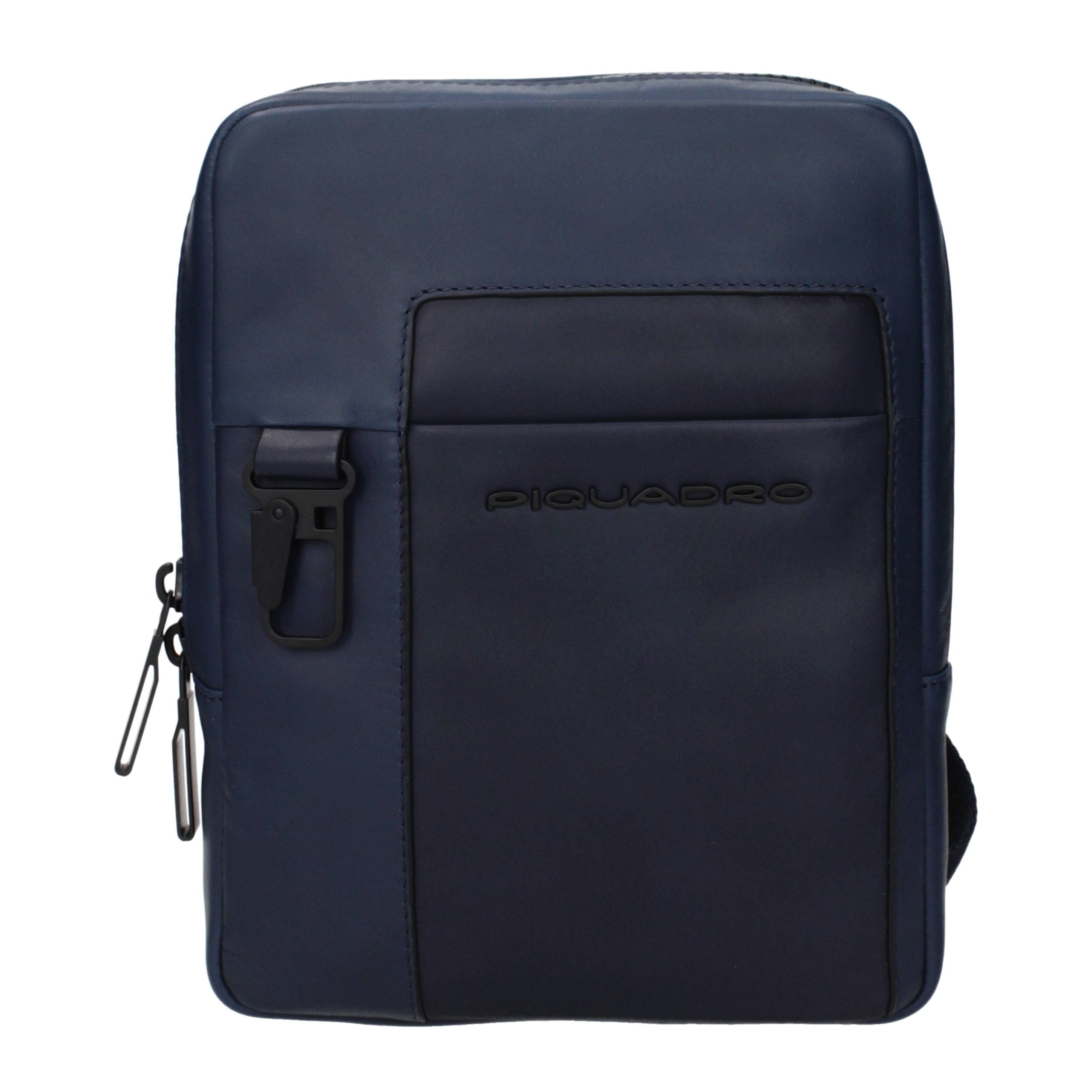 Piquadro Blue Premium Leather Crossbody Bag