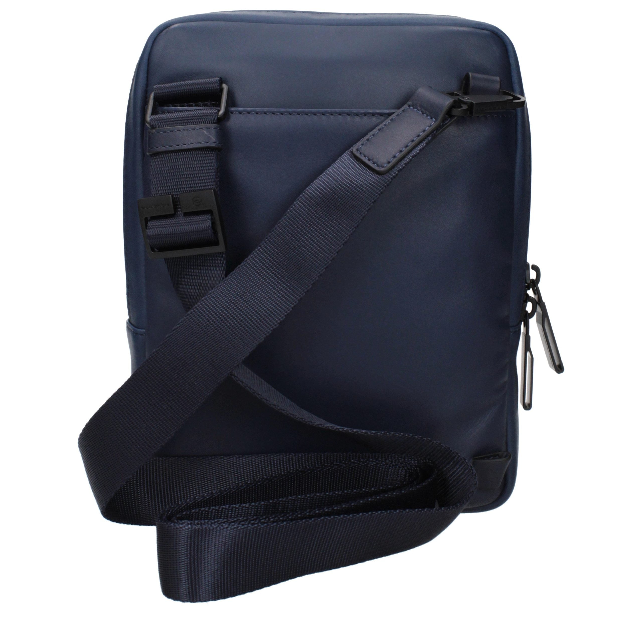 Piquadro Blue Premium Leather Crossbody Bag