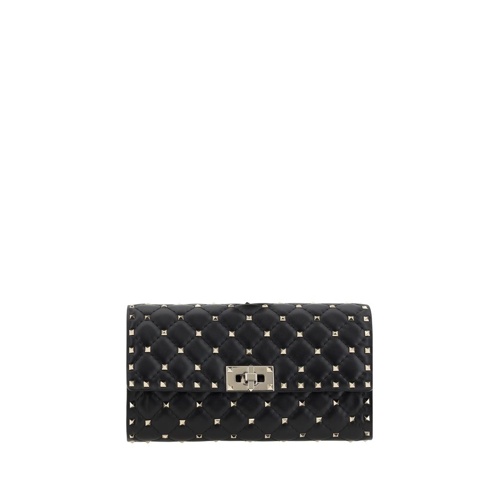Valentino Garavani Black Lambskin Shoulder Bag