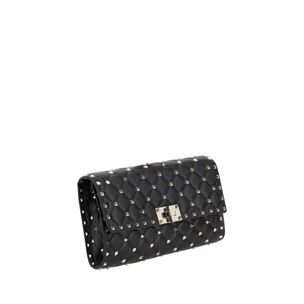 Valentino Garavani Black Lambskin Shoulder Bag