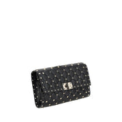 Valentino Garavani Black Lambskin Shoulder Bag