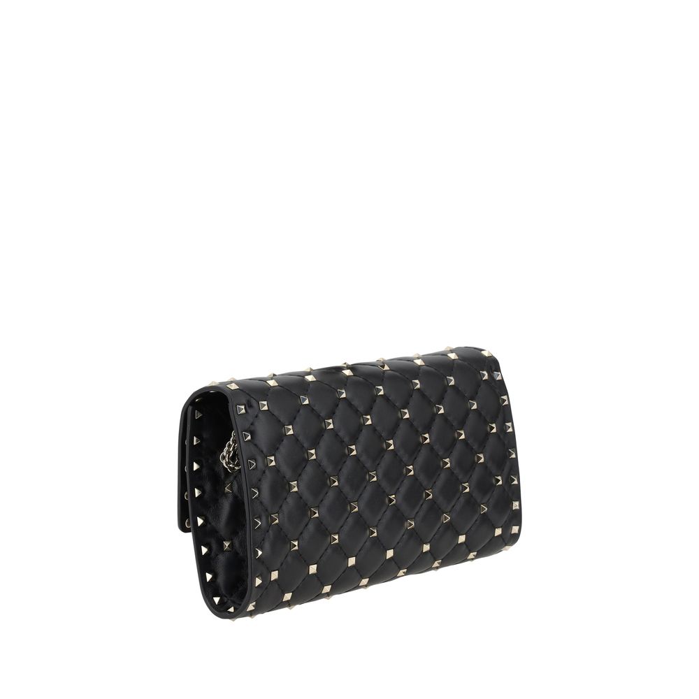 Valentino Garavani Black Lambskin Shoulder Bag