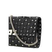 Valentino Garavani Black Lambskin Shoulder Bag