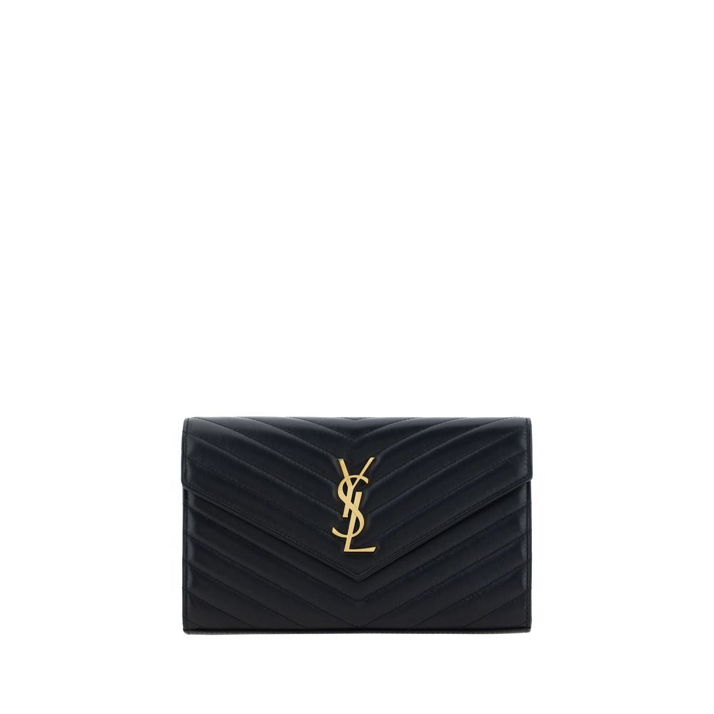 Saint Laurent Black Lamb Leather Shoulder Bag