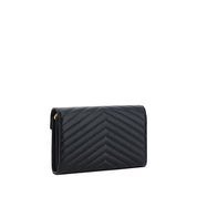 Saint Laurent Black Lamb Leather Shoulder Bag