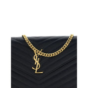 Saint Laurent Black Lamb Leather Shoulder Bag