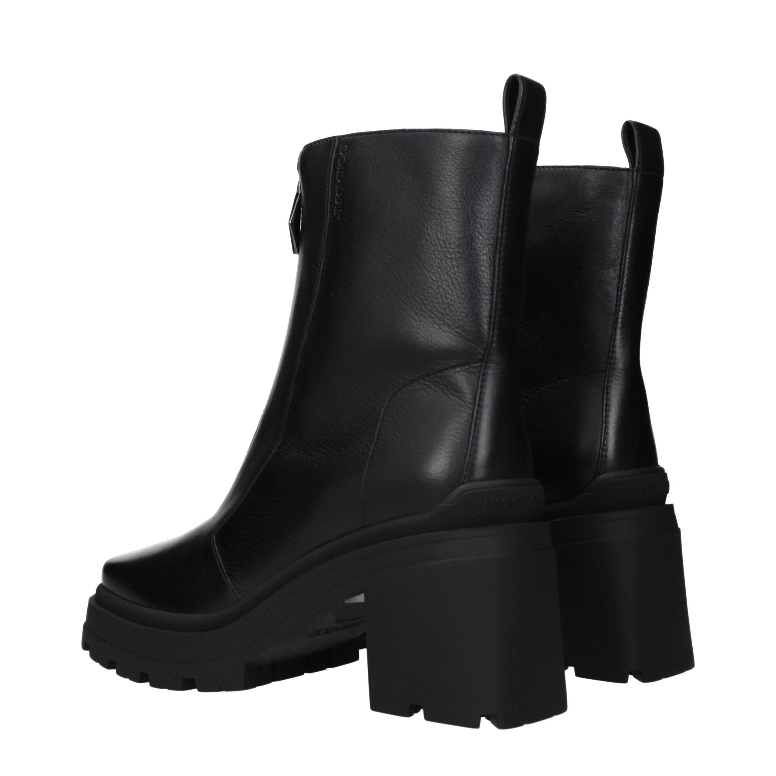 Jimmy Choo Black Leather Ankle Boots