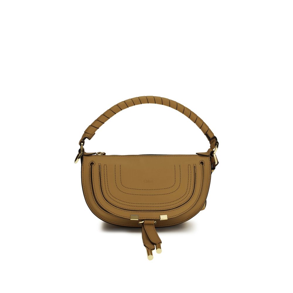 Chloé Brown Calf Leather Marcie Mini Shoulder Bag