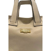 Baldinini Trend Beige Cowhide Clutch Bag