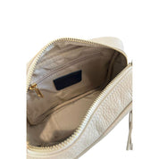 Baldinini Trend Beige Cowhide Crossbody Bag