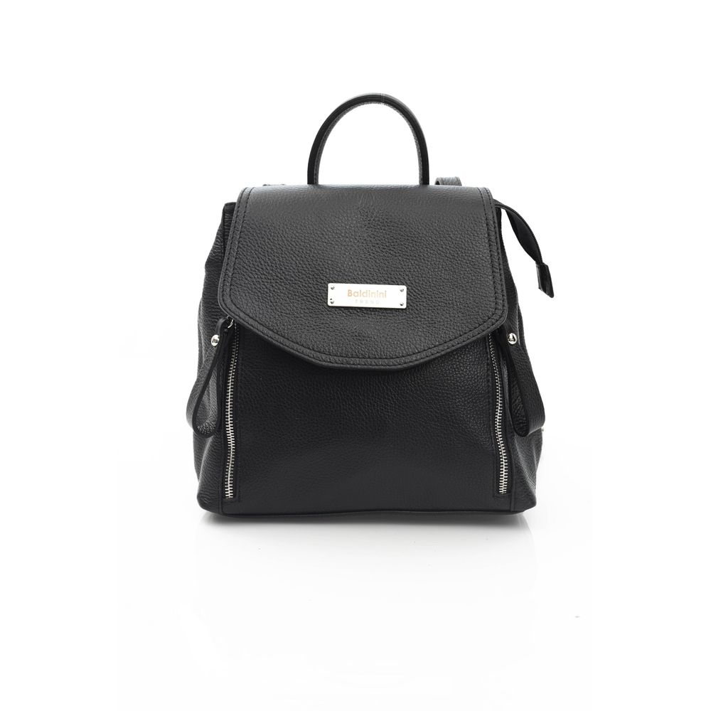 Baldinini Trend Black Cowhide Convertible Backpack