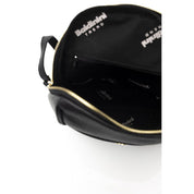 Baldinini Trend Black Leather Mini Chain Shoulder Bag