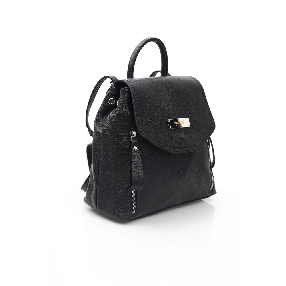 Baldinini Trend Black Cowhide Convertible Backpack