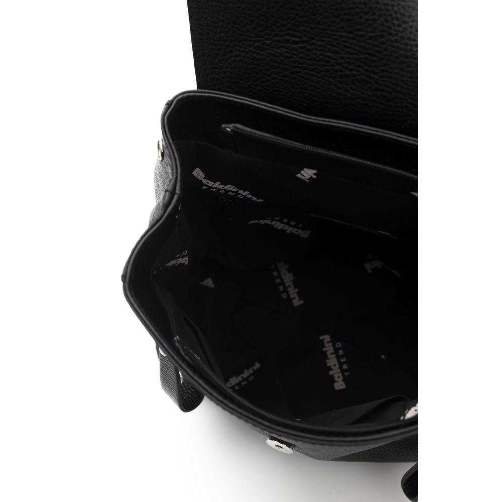 Baldinini Trend Black Cowhide Convertible Backpack