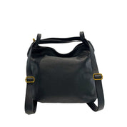 Baldinini Trend Black Cowhide Convertible Backpack