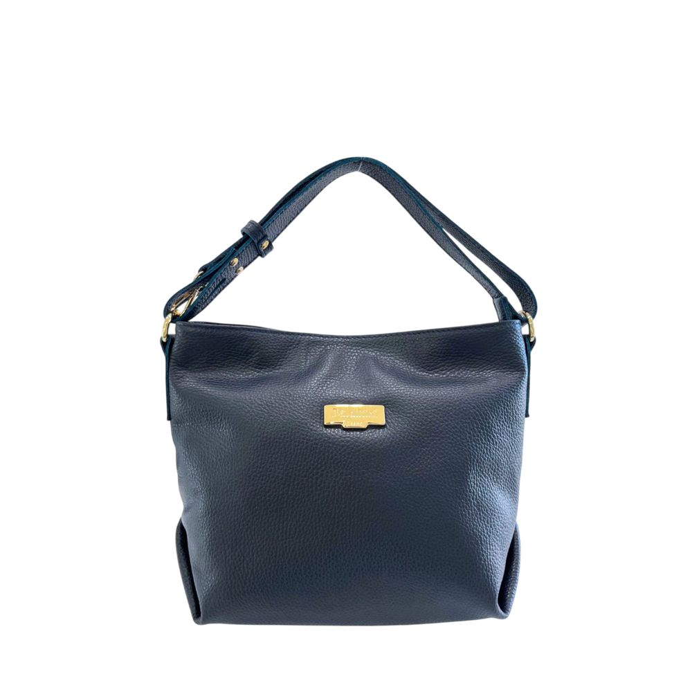 Baldinini Trend Blue Cowhide Clutch Bag
