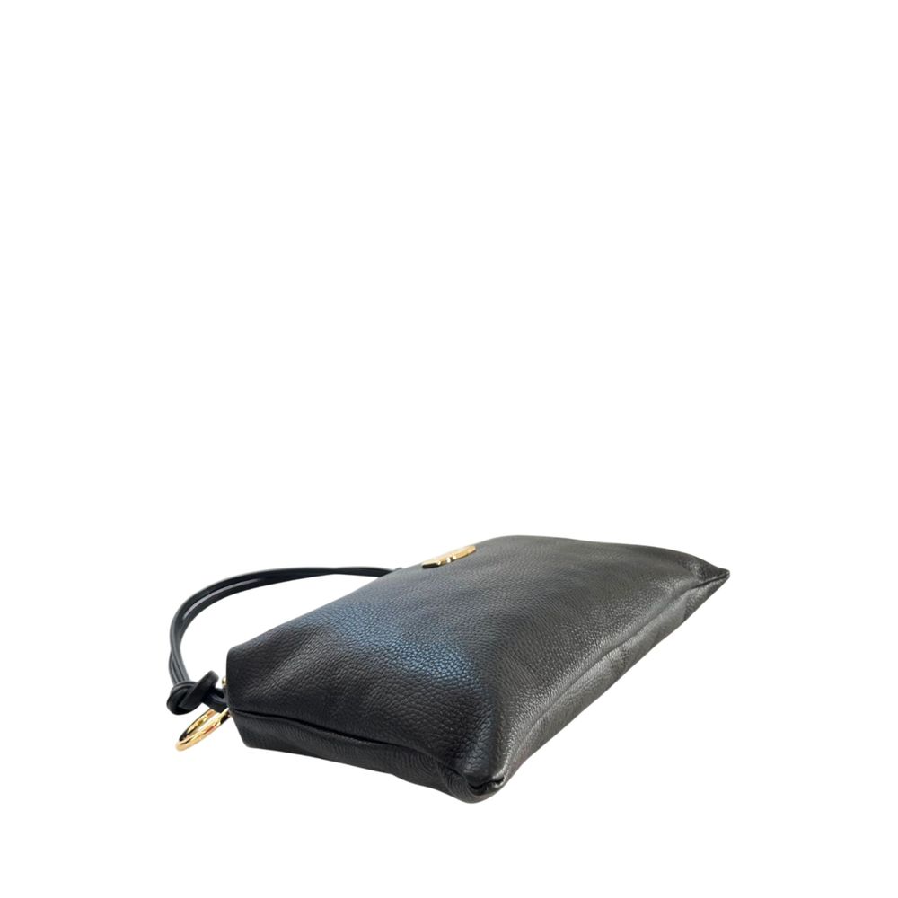 Baldinini Trend Black Leather Shoulder Bag