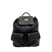 Baldinini Trend Black Leather Backpack