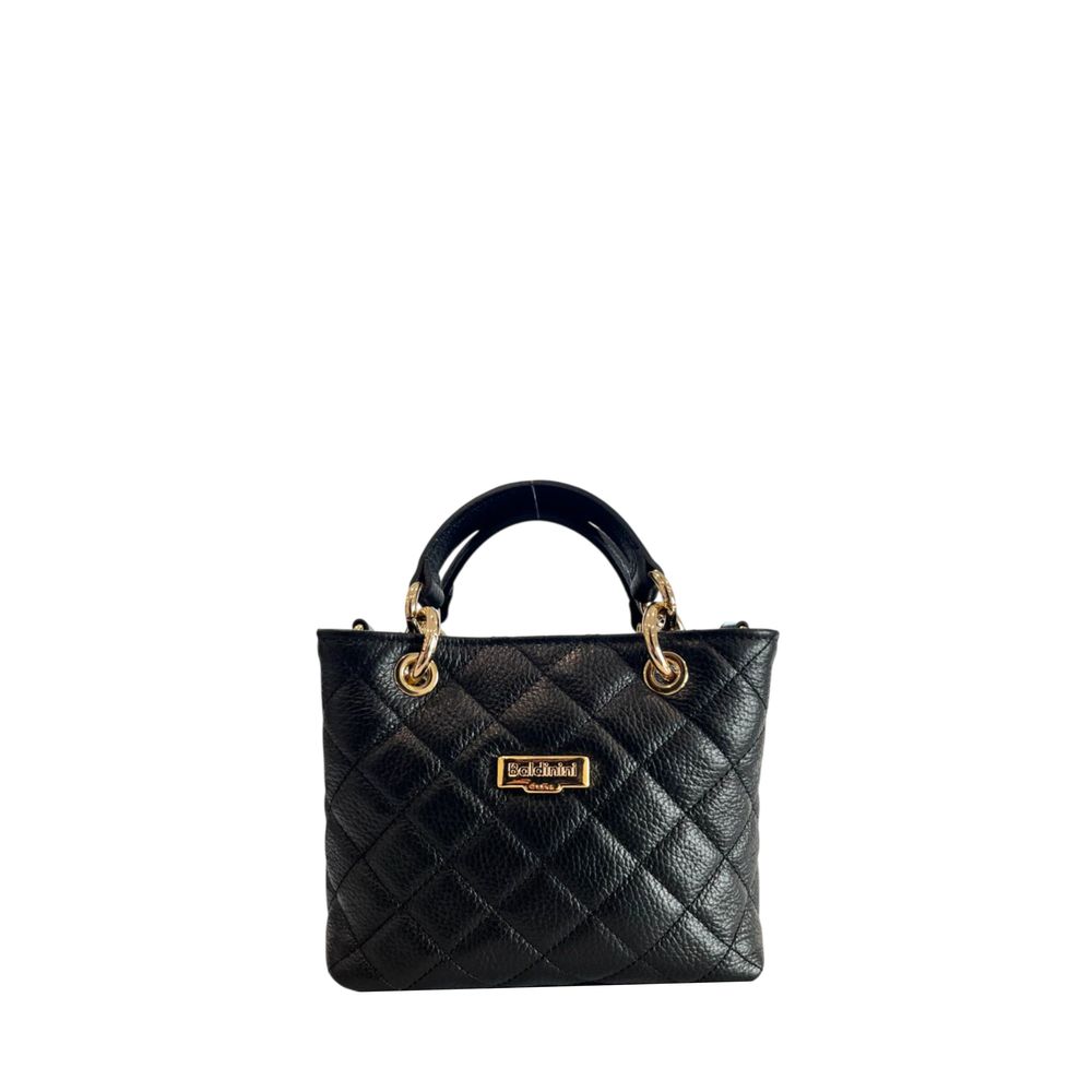 Baldinini Trend Black Leather Mini Handbag
