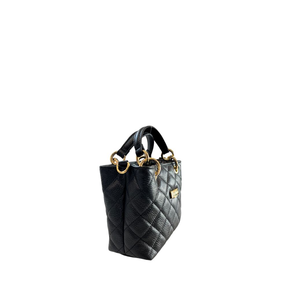 Baldinini Trend Black Leather Mini Handbag