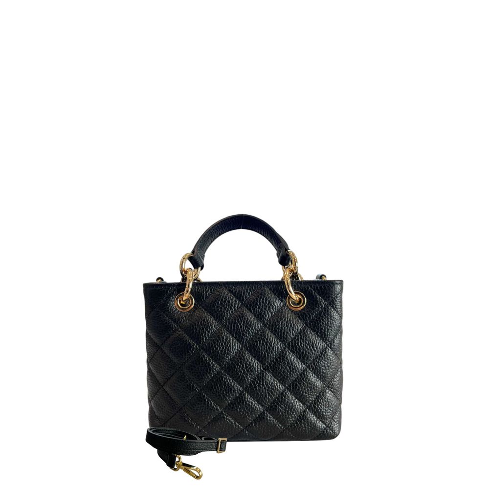 Baldinini Trend Black Leather Mini Handbag