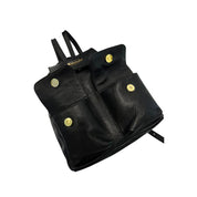 Baldinini Trend Black Leather Backpack
