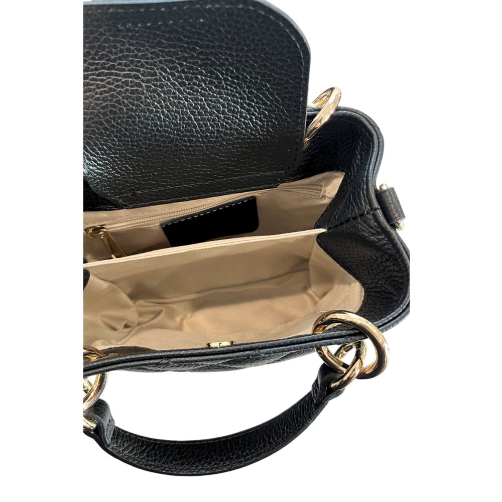 Baldinini Trend Black Leather Mini Handbag