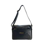 Baldinini Trend Black Leather Crossbody Bag