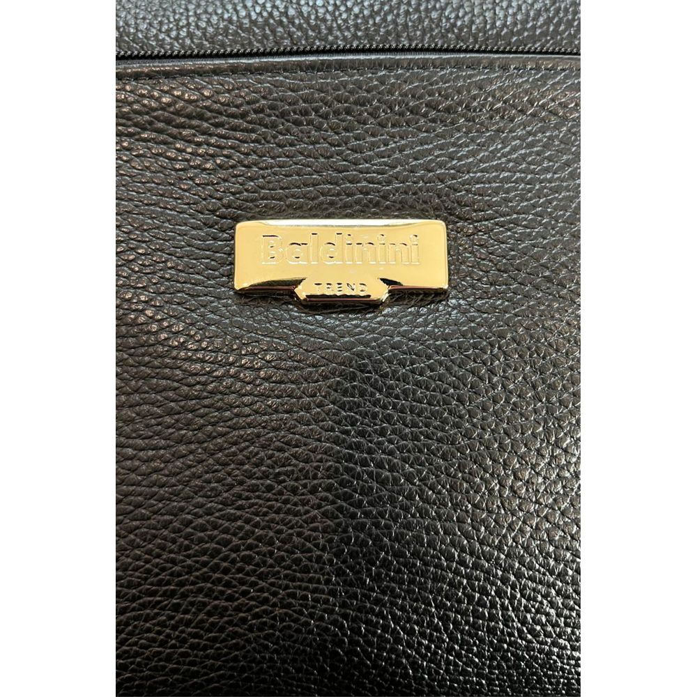Baldinini Trend Black Leather Crossbody Bag
