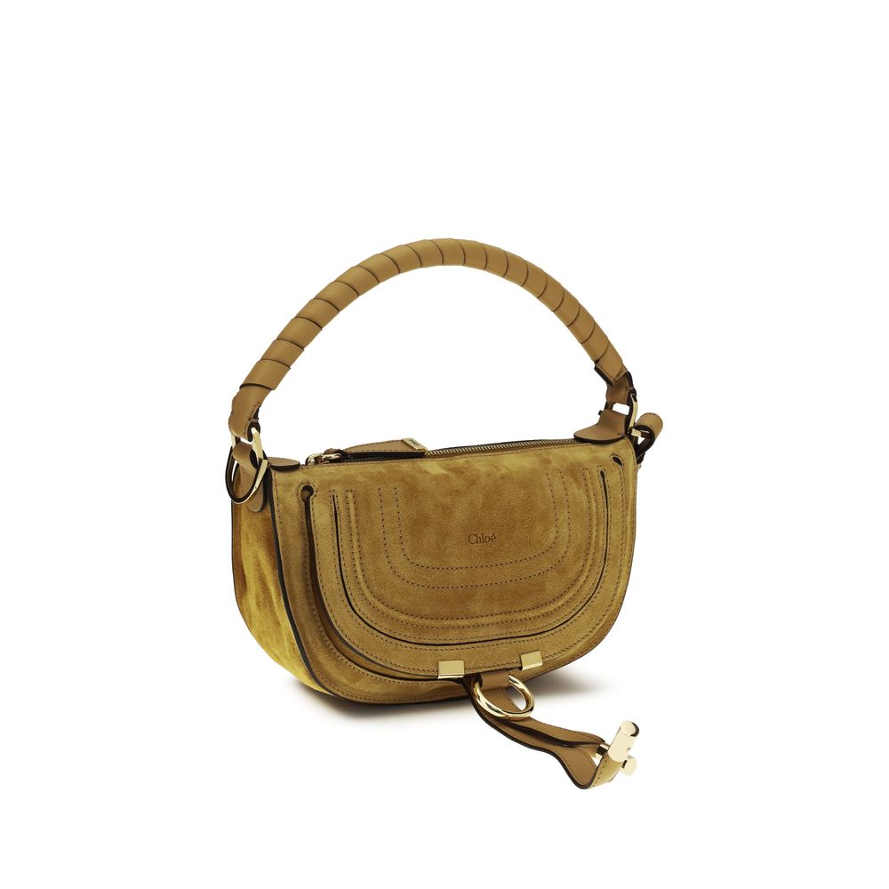 Chloé Brown Calf Leather Marcie Mini Shoulder Bag