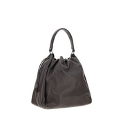 Brunello Cucinelli Brown Calf Leather Shoulder Bag