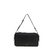PINKO Black Calf Leather Shoulder Bag