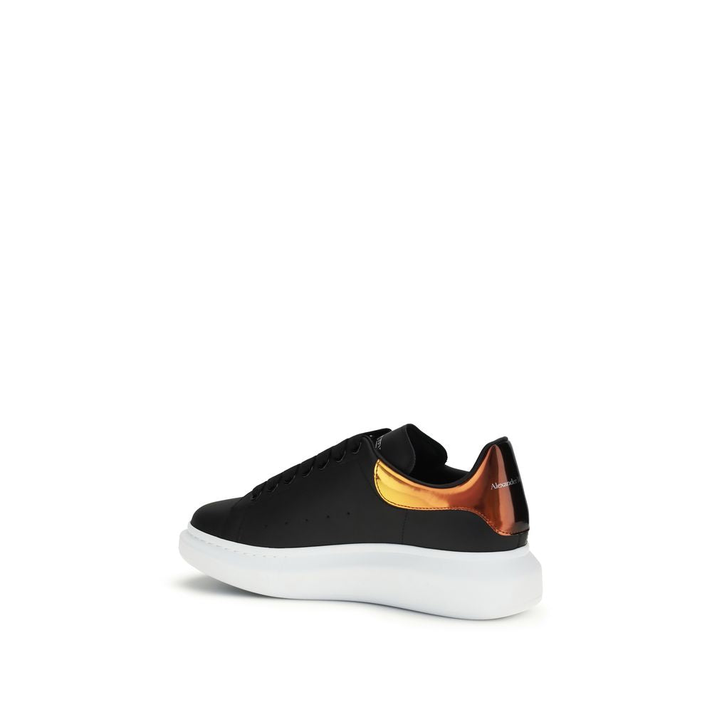 Alexander McQueen Black Calf Leather Platform Sneakers