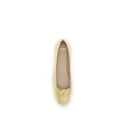 Valentino Garavani Gold Lamb Nappa Leather Ballet Flats