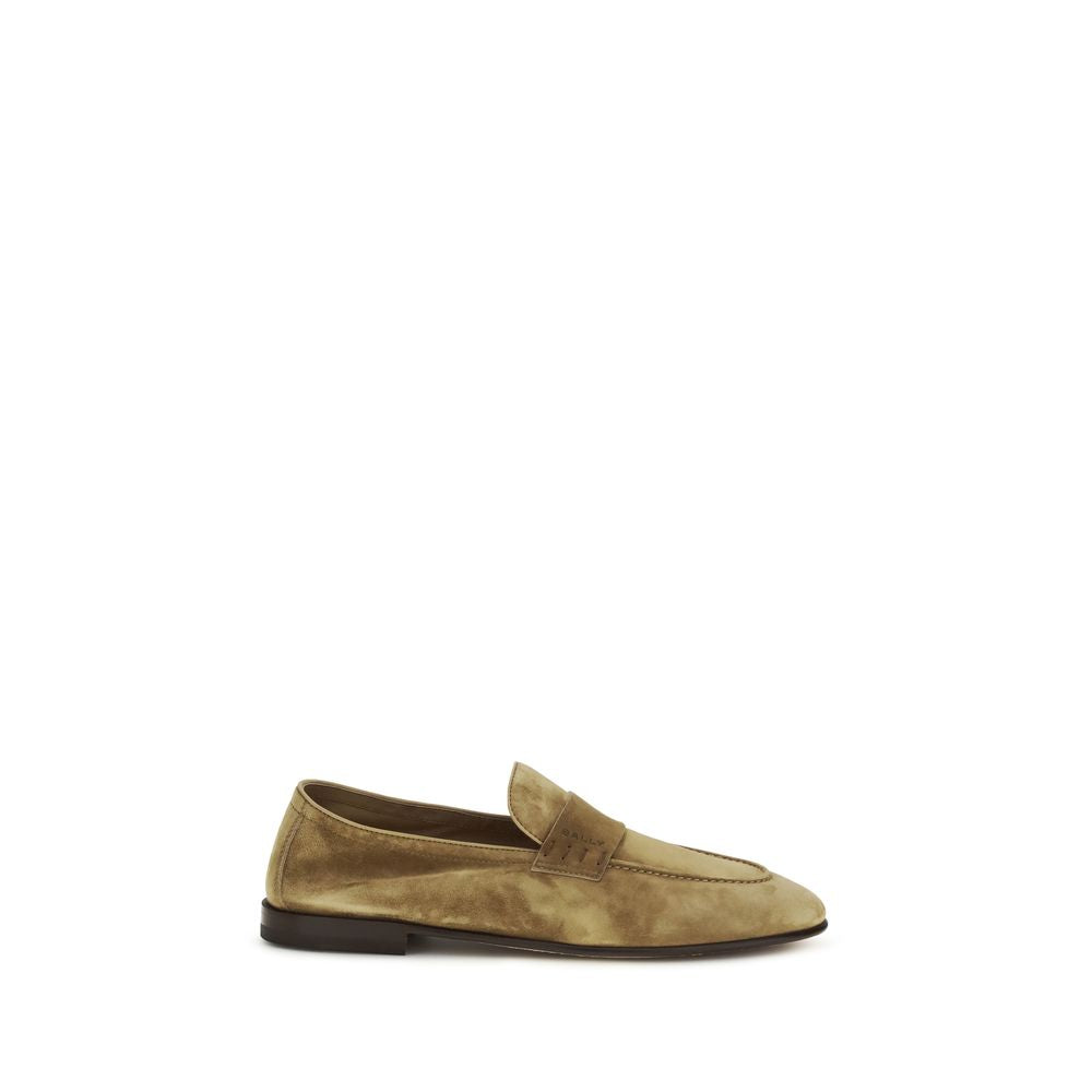 Bally Beige Calf Leather Slip-On Loafers