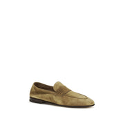 Bally Beige Calf Leather Slip-On Loafers