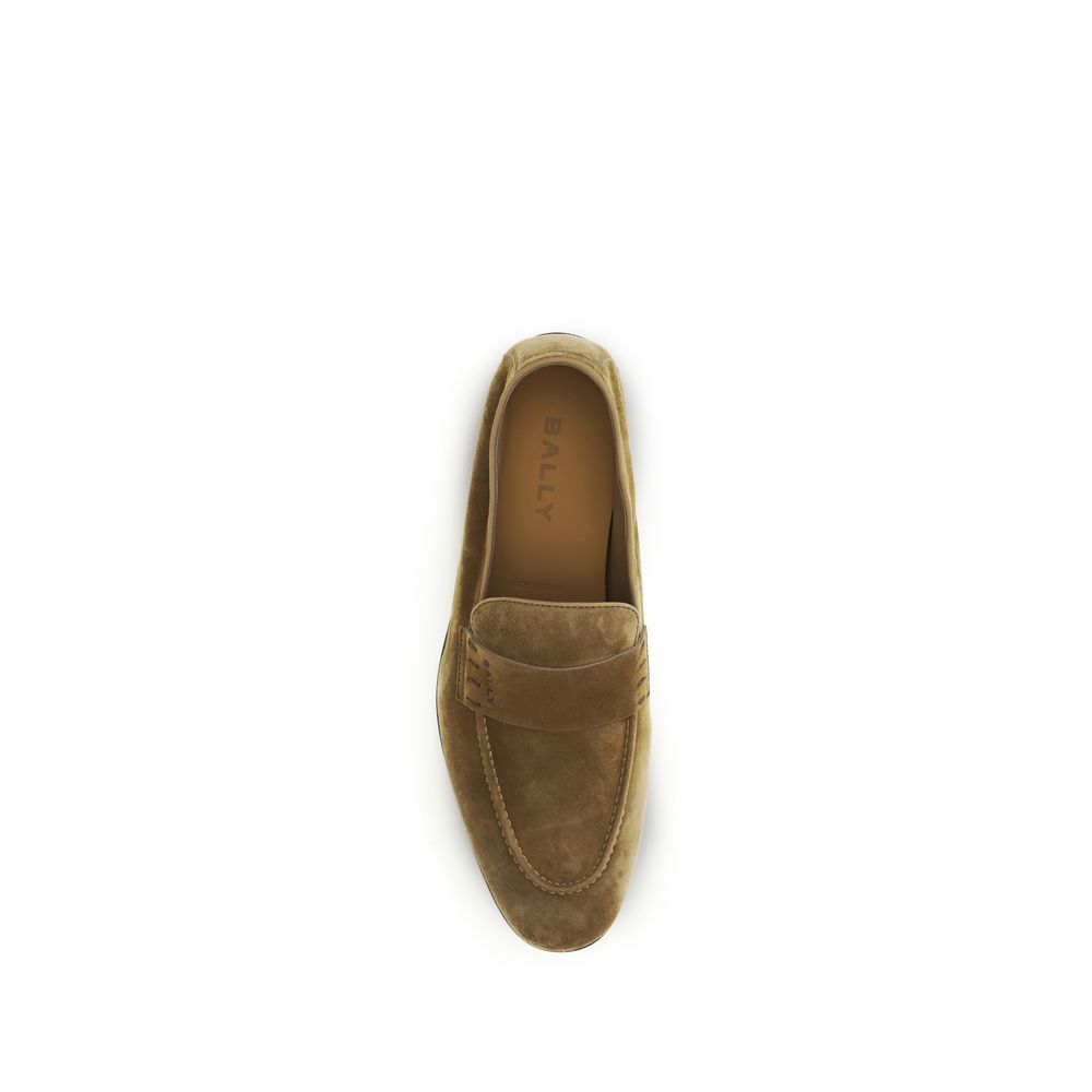 Bally Beige Calf Leather Slip-On Loafers