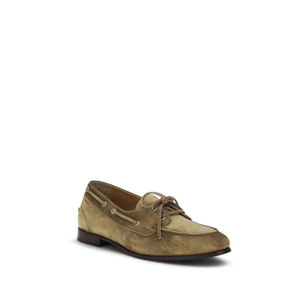 Bally Ebony Buffalo Leather Slip-On Loafers