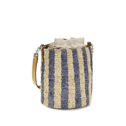 Valentino Garavani Blue Raffia Bucket Bag